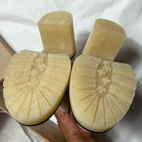 Free people boots James Chelsea chunky white size 8 US heels ankle boots shoes - Picture 8 of 16